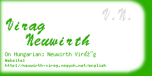 virag neuwirth business card